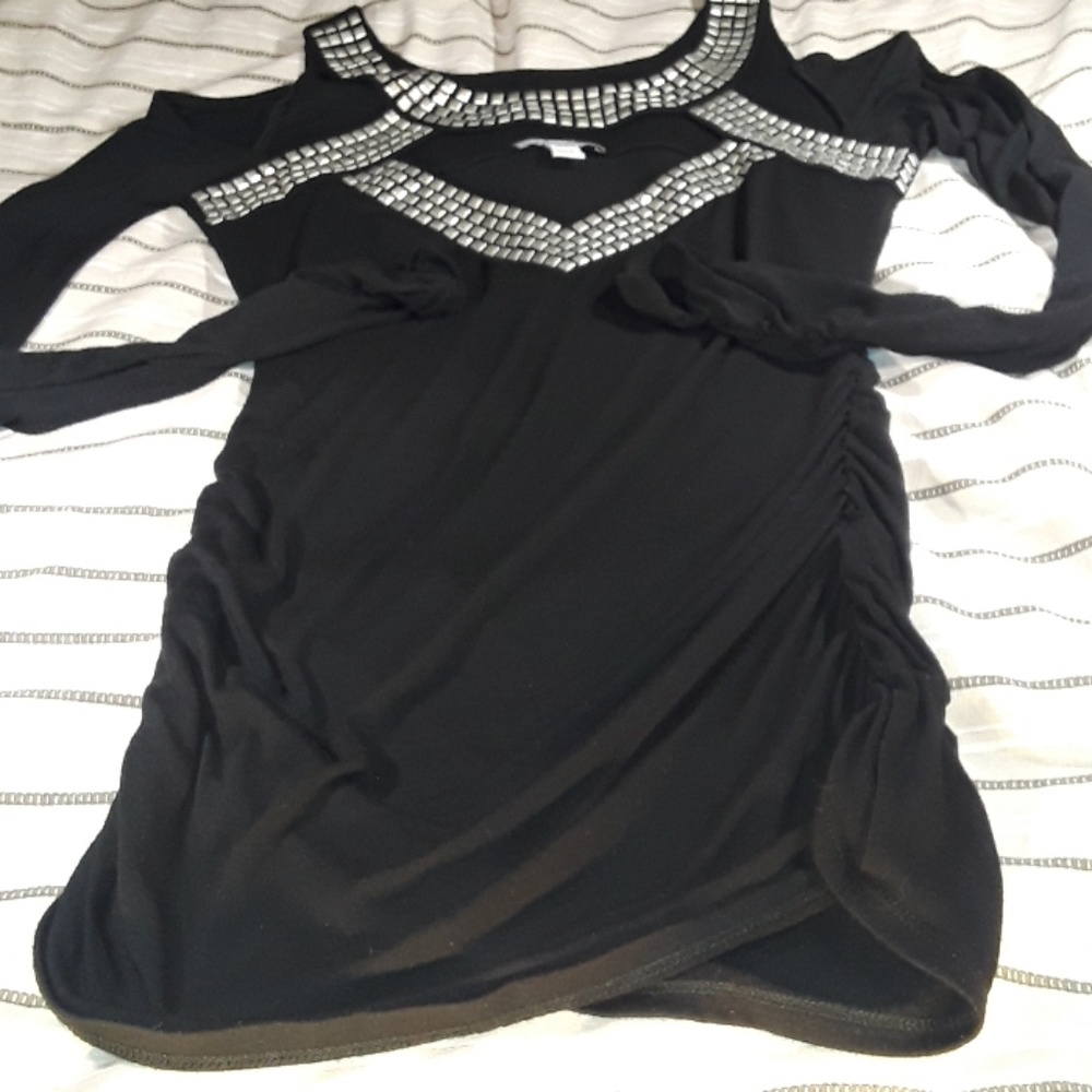 Boston Prosper black and meta l dress - Picture 4 of 8